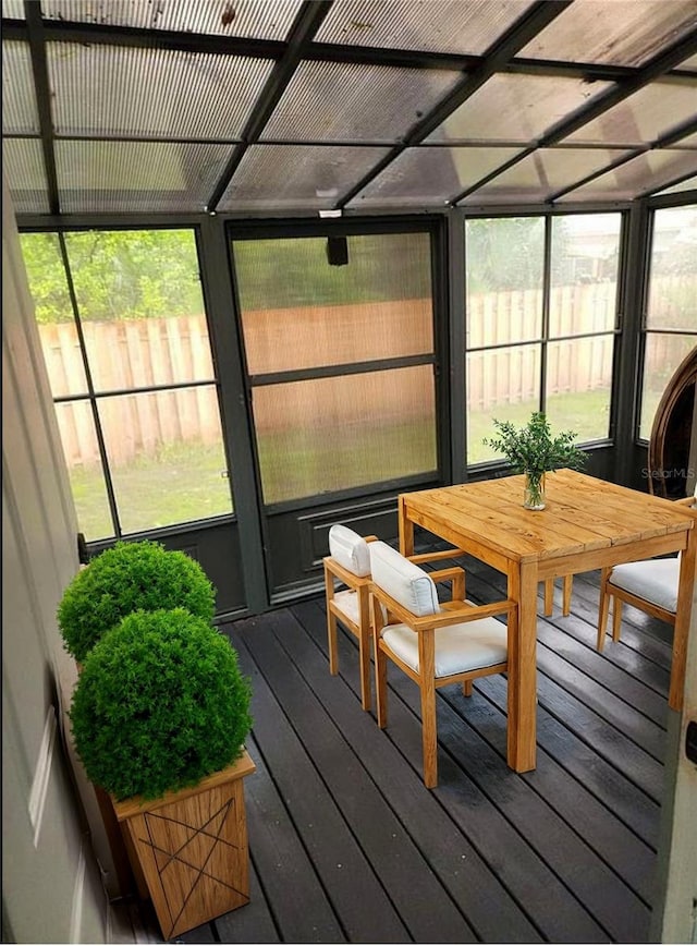 view of sunroom / solarium