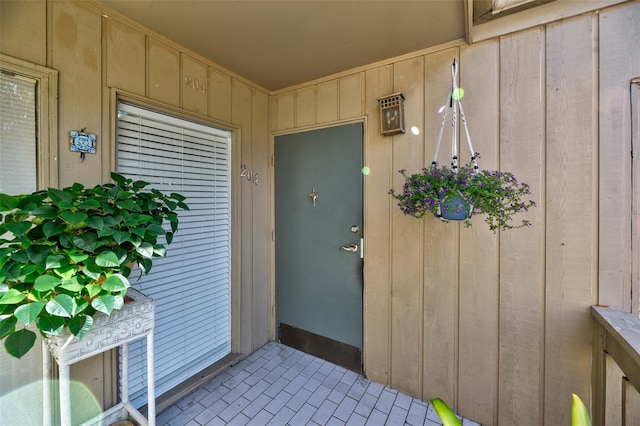 view of doorway to property