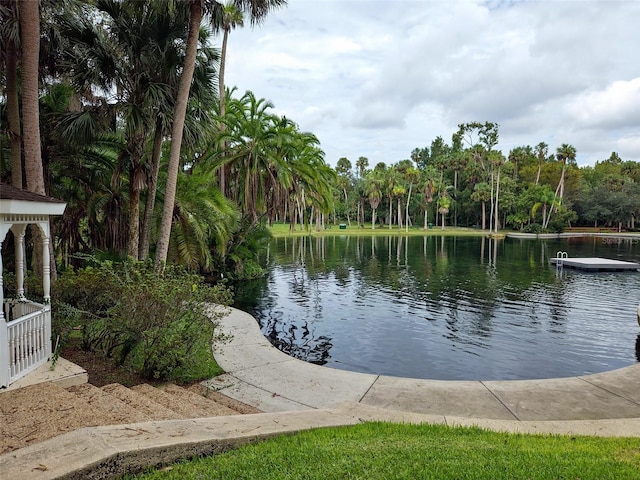 view of water feature