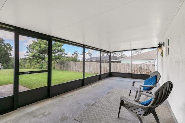 view of sunroom