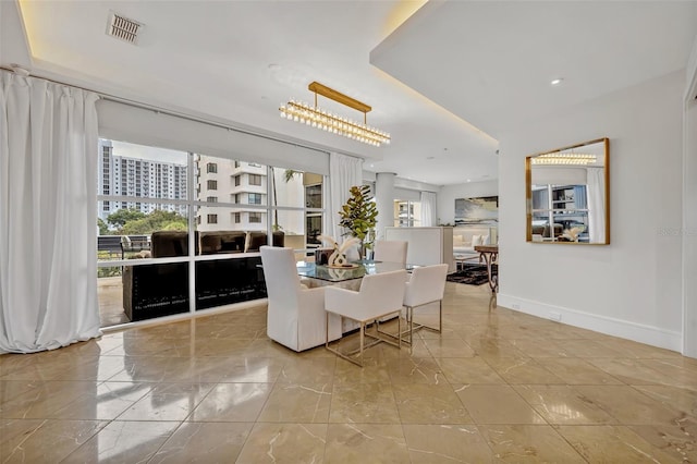 view of unfurnished dining area