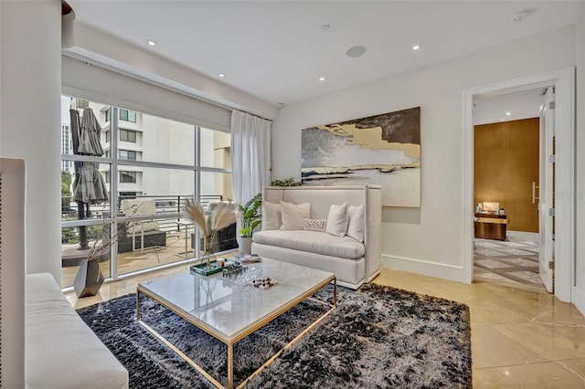 living room with a healthy amount of sunlight