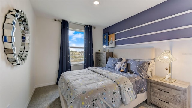 view of carpeted bedroom