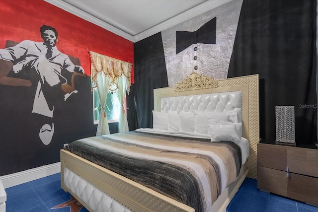 1021 Fantasy Dr, Davenport, FL 33896 - bedroom with ornamental molding and tile patterned flooring