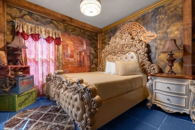 1021 Fantasy Dr, Davenport, FL 33896 - tiled bedroom with ornamental molding