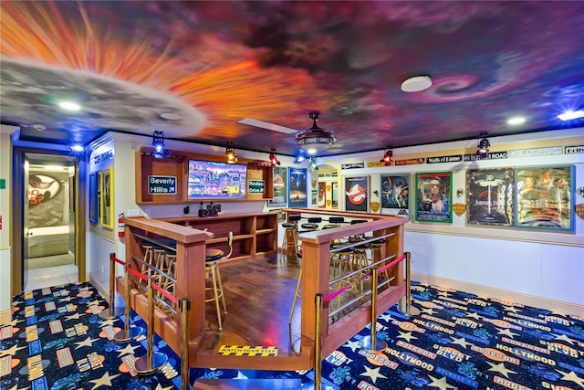 1021 Fantasy Dr, Davenport, FL 33896 - rec room with a bar and baseboards