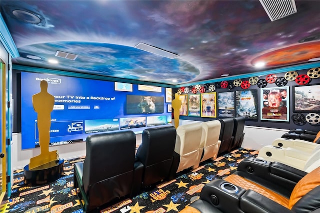 1021 Fantasy Dr, Davenport, FL 33896 - home theater room featuring ornamental molding