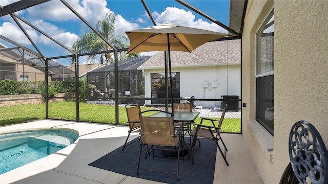 view of sunroom