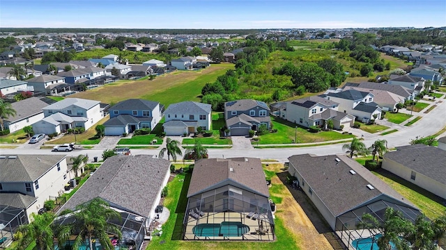 drone / aerial view with a residential view