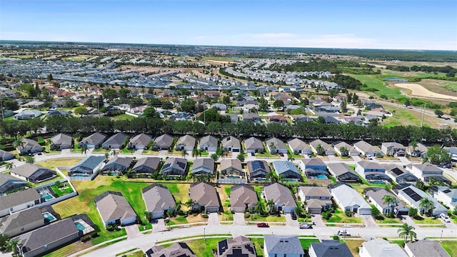 bird's eye view with a residential view