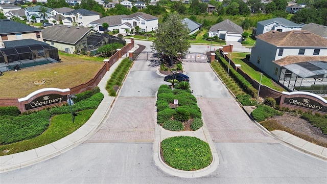 bird's eye view featuring a residential view