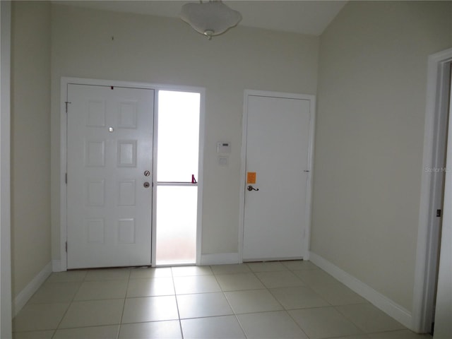 view of tiled entrance foyer