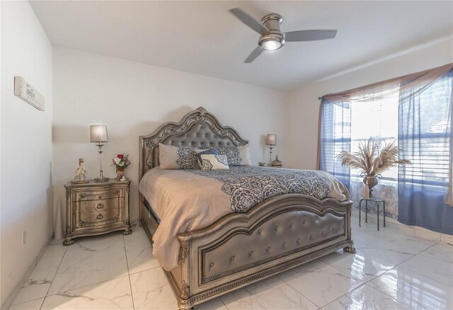 bedroom with ceiling fan