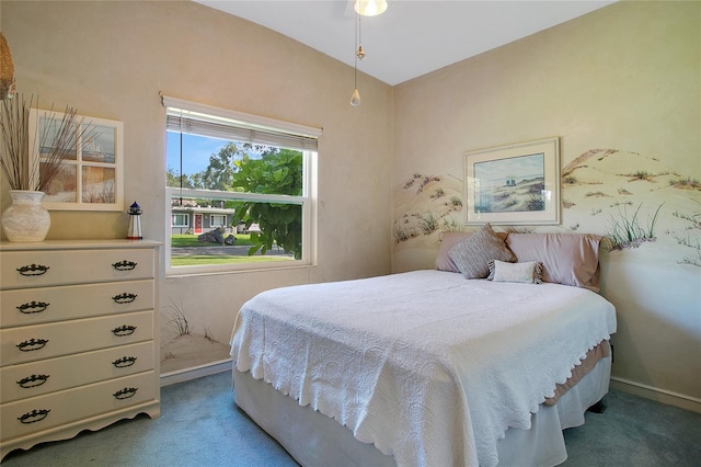 bedroom with carpet