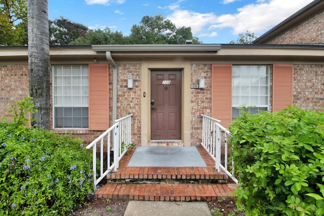 view of doorway to property