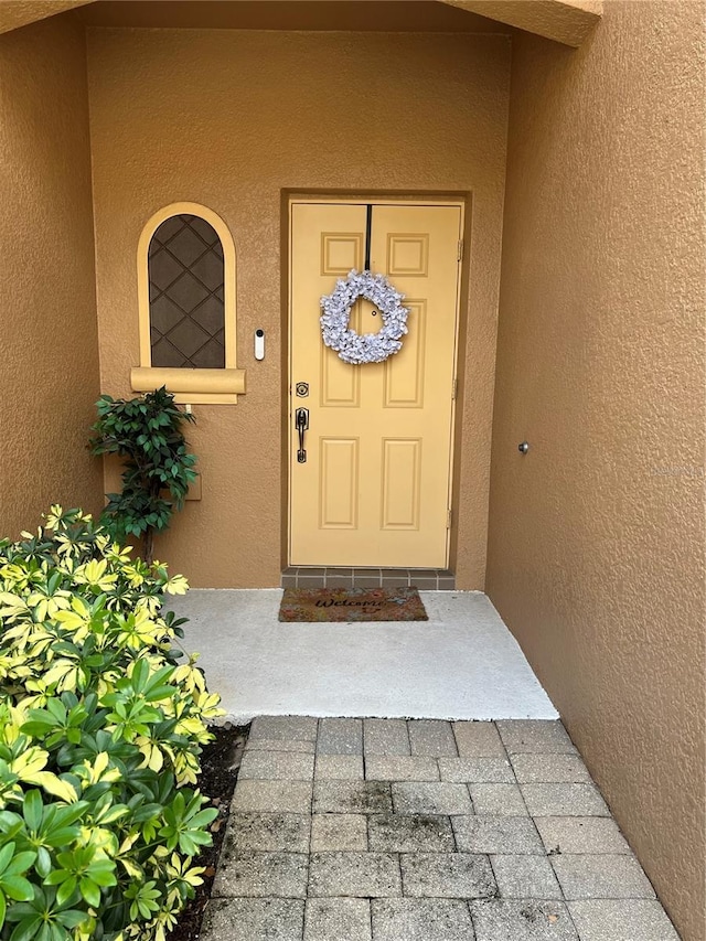 view of doorway to property