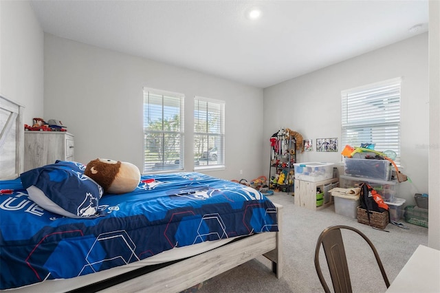 view of carpeted bedroom