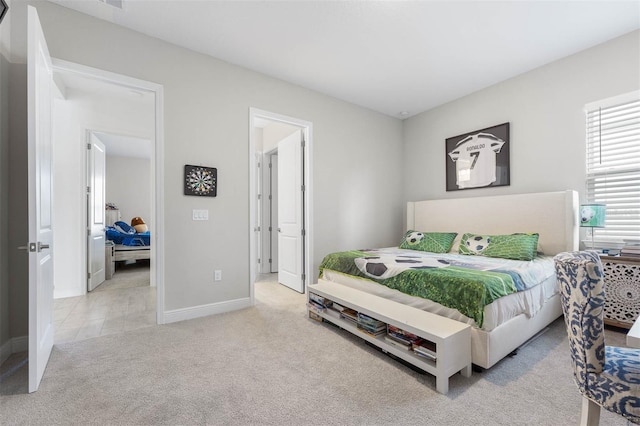 view of carpeted bedroom