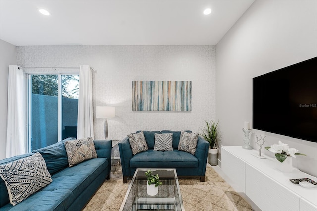 view of carpeted living room