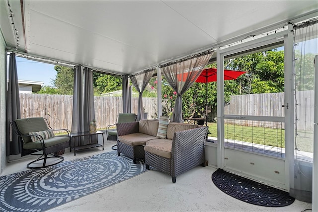 view of sunroom / solarium