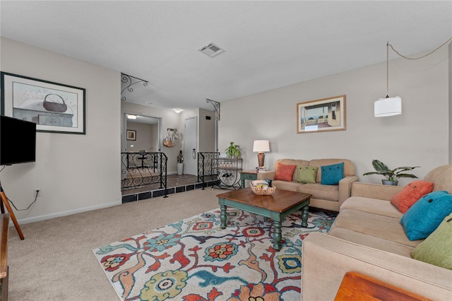 view of carpeted living room