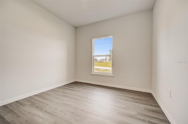 empty room featuring light hardwood / wood-style flooring