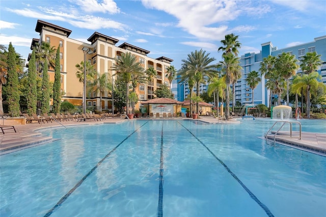 12556 Floridays Resort Dr Unit 207-A, Orlando, FL 32821 - community pool featuring a patio
