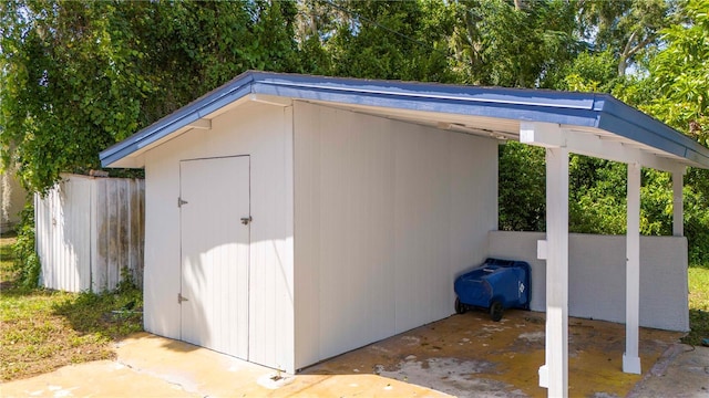 view of outbuilding