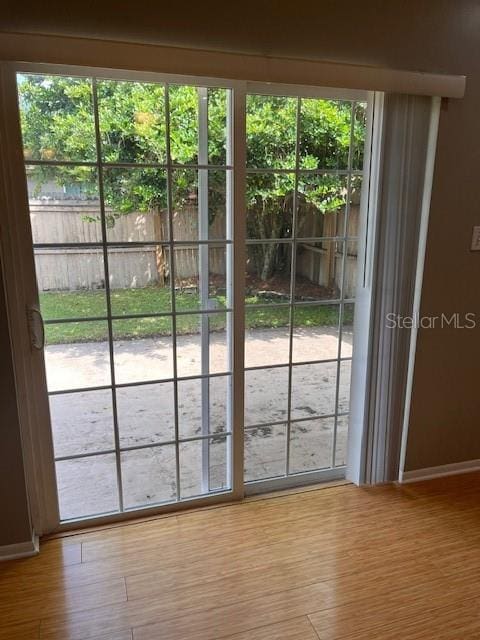 entryway featuring hardwood / wood-style floors