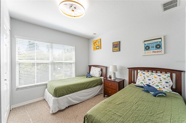 bedroom with carpet