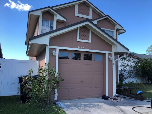 view of front facade with a garage