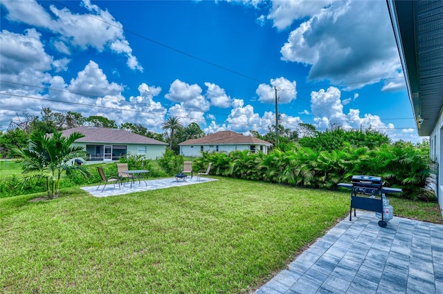 view of yard featuring a patio area