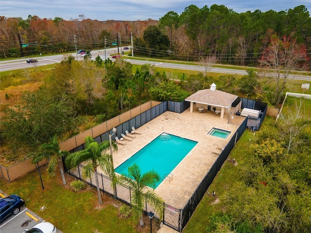 view of pool featuring a patio area