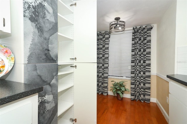 bathroom with wood-type flooring