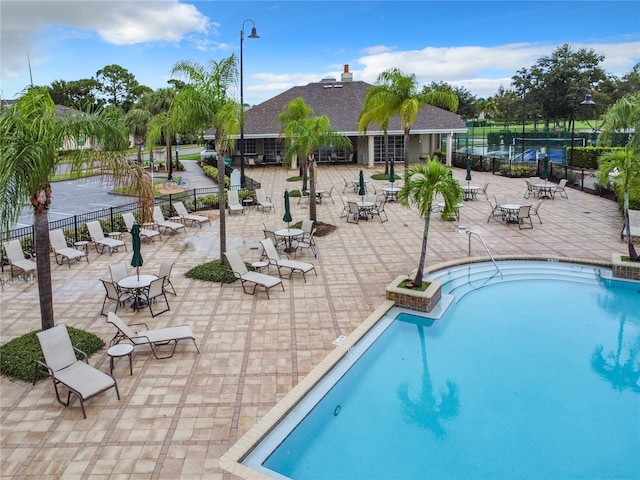 view of pool with a patio area