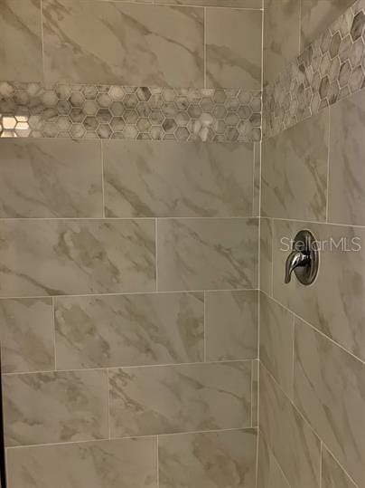 room details with tiled shower