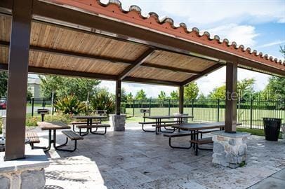 view of home's community featuring a patio and a gazebo