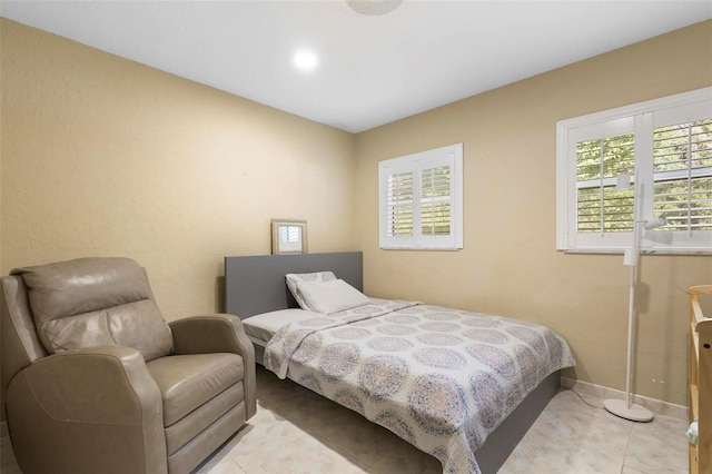 view of tiled bedroom