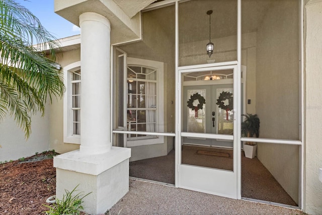 view of doorway to property