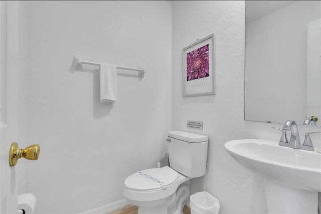 bathroom featuring sink and toilet