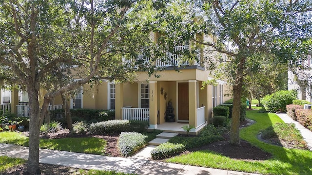 view of front of property with a porch