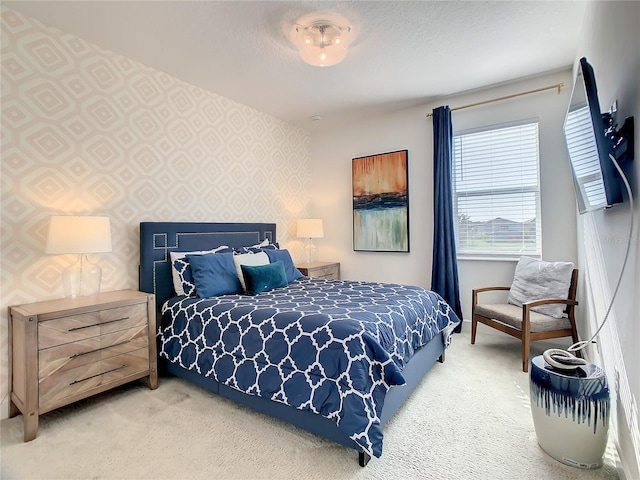 bedroom with carpet floors