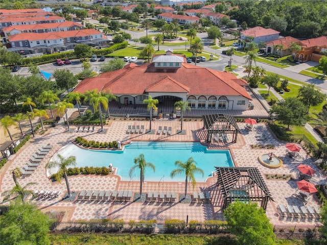 view of pool with a patio area