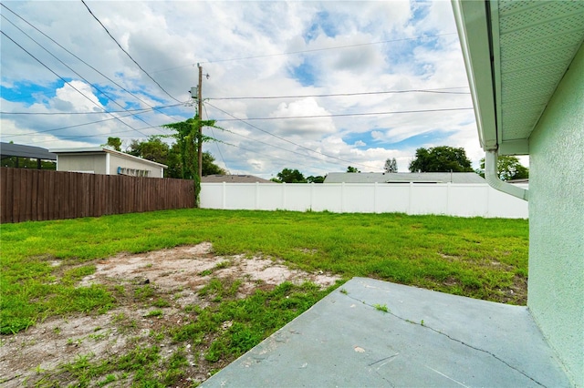 view of yard featuring a patio