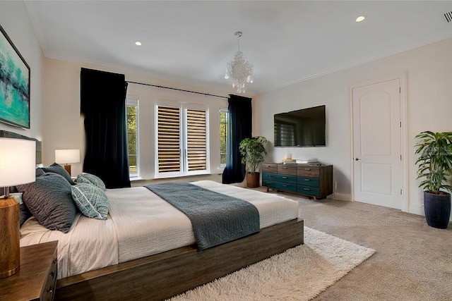 view of carpeted bedroom