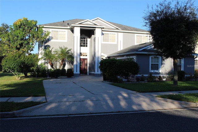 view of front of house with a front yard