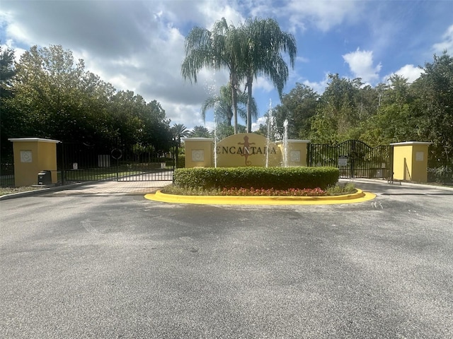 view of community sign