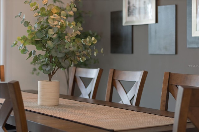 view of dining room