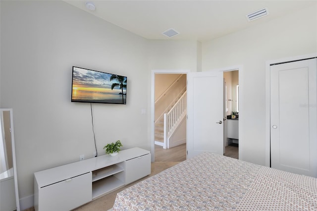 view of carpeted bedroom