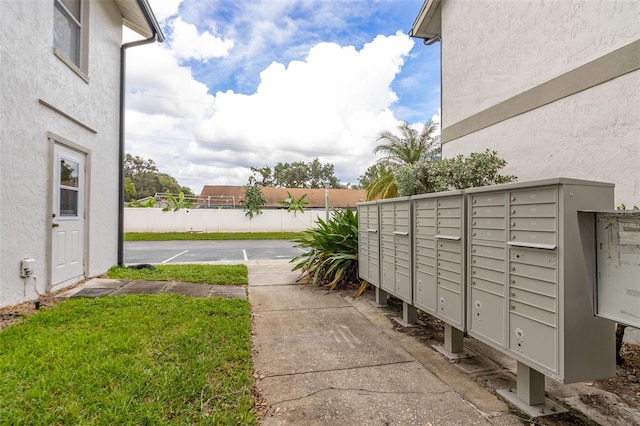 exterior space with mail boxes